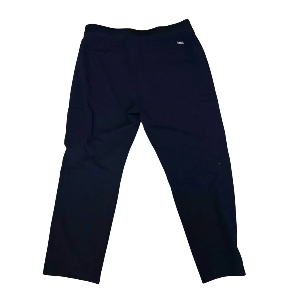 FIGS Men's Axim Navy Blue‎ Cargo Scrub Pants Elastic Waist Size XXL